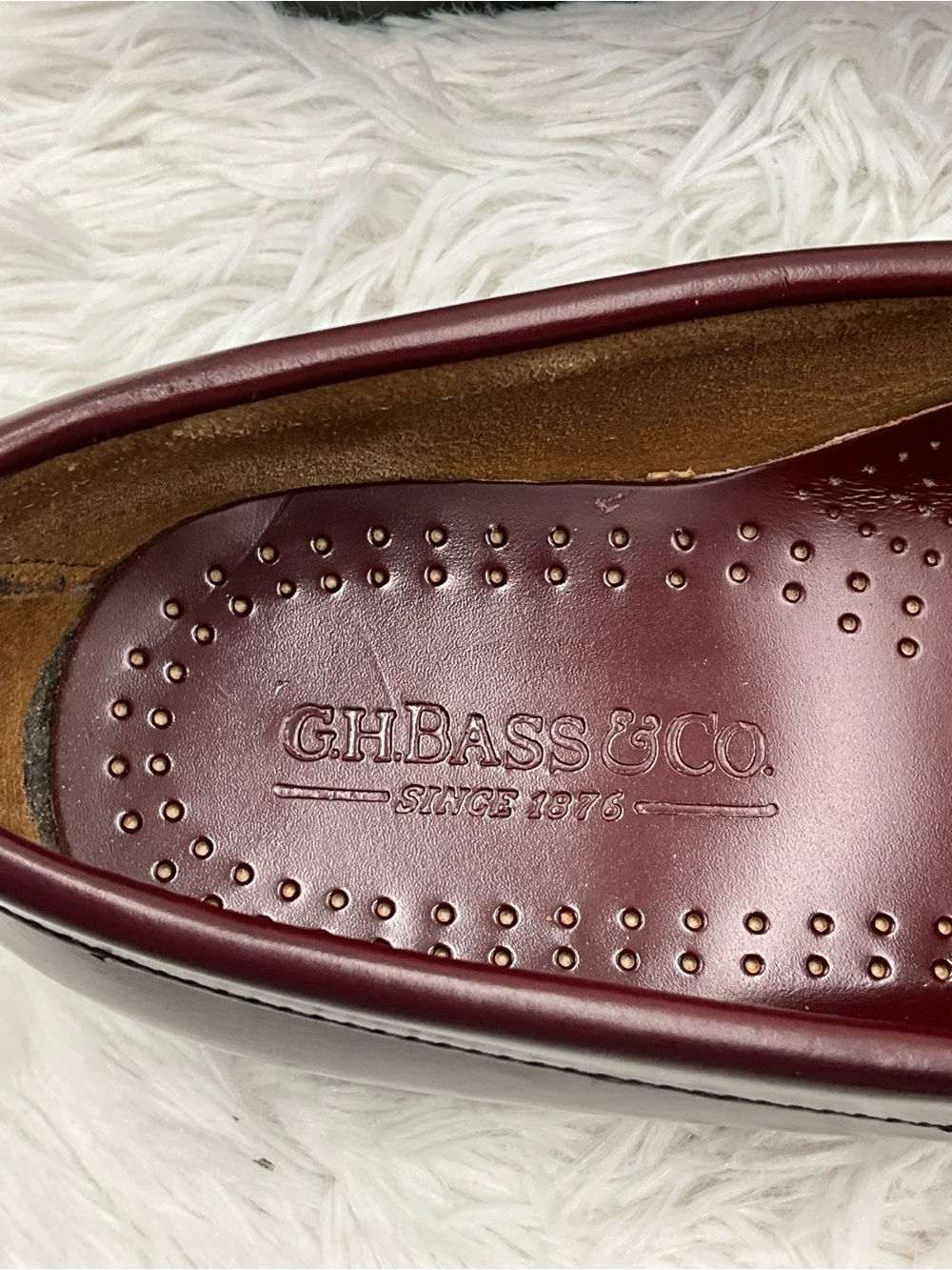 G.H. Bass Weejuns Loafers Size 10D Burgundy Leather Penny Loafers - Picture 2 of 8